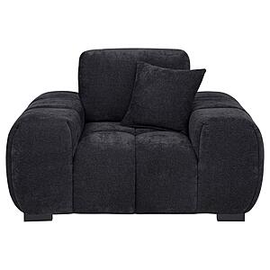 Octavia Upholstered Track Arm Accent Chair - Black by Coaster