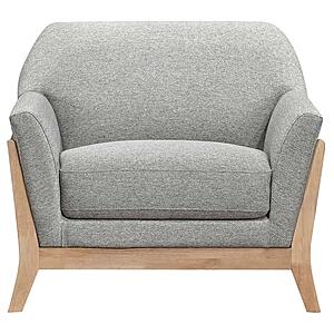 Vaughn Fabric Upholstered Flared Arm Accent Chair - Grey by Coaster