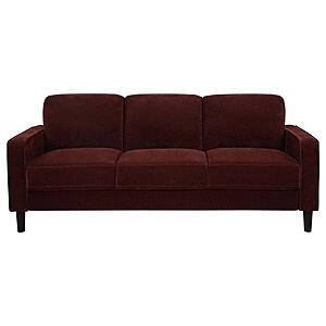 Ruth 77" Fabric Upholstered Track Arm Sofa - Rust Red by Coaster