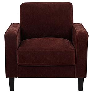 Ruth Fabric Upholstered Track Arm Accent Chair - Rust Red by Coaster