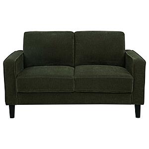 Ruth Fabric Upholstered Track Arm Loveseat - Matcha Green by Coaster