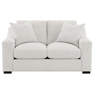 Ashlyn Fabric Upholstered Track Arm Loveseat - Sand by Coaster