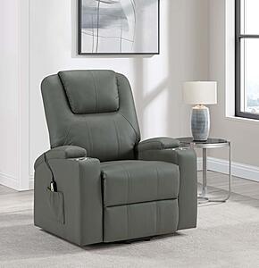 Armstrong Upholstered Power Lift Massage Recliner - Grey by Coaster