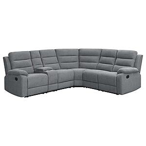 David Upholstered Reclining Sectional Sofa - Smoke Gray by Coaster