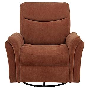 Adler Upholstered Power Swivel Glider Recliner - Rust by Coaster