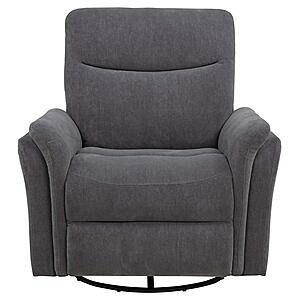 Adler Upholstered Power Swivel Glider Recliner - Charcoal Grey by Coaster