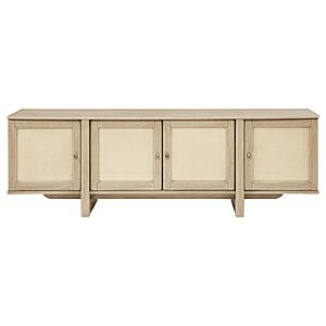 Kailani 79" 4-Door Cane TV Stand Media Console - Beige Oak by Coaster