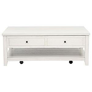 Payne 48" Mobile Lift Top Coffee Table Distressed - White by Coaster