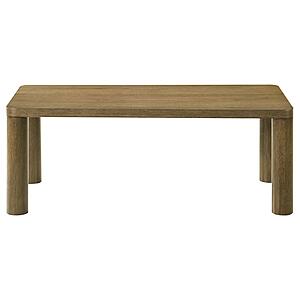 Castlewood Engineered Wood Cocktail Coffee Table - Brown Oak by Coaster