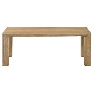 Castlewood Engineered Wood Cocktail Coffee Table - Washed Oak by Coaster