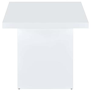 Devar Square Engineered Wood Side End Table - White High Gloss by Coaster