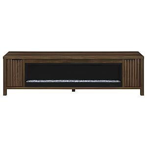 Carey 79" TV Stand Fireplace Media Console - Dark Pine by Coaster
