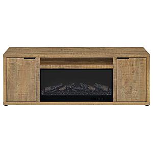 Fuller 60" 2-door TV Stand Fireplace Media Console - Mango by Coaster