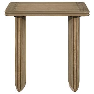 Adina Square Wood Side End Table Distressed - Light Brown by Coaster