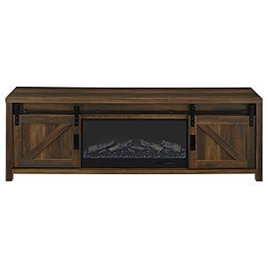 Enfield 71" TV Stand Fireplace Media Console - Dark Pine by Coaster
