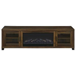 Havering 71" TV Stand Fireplace Media Console - Dark Pine by Coaster
