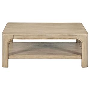 Solano Square Wood Cocktail Coffee Table - Weathered Mango by Coaster