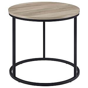 Lainey Round Occasional Side End Table - Distressed Pine by Coaster