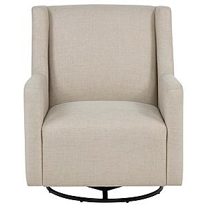 Sorrel Fabric Upholstered Swivel Glider Arm Chair - Latte by Coaster