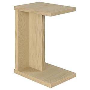 Clower Engineered Wood C-Shaped Sofa Side Table - Light Oak by Coaster