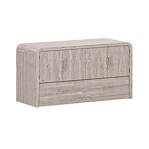 Juna Queen Four Door Dream Console Cabinet Bed Gray by Dream Console