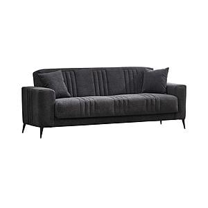 Adela Convertible Sofa - Anthracite by Furnia Furniture