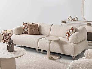 Bern Convertible Loveseat - Cream by Furnia Furniture