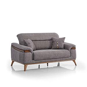 Beta Convertible Loveseat - Fume by Furnia Furniture