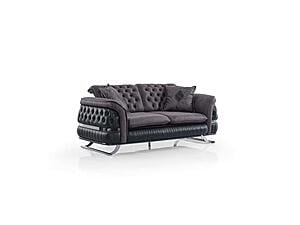 Bravo Convertible Loveseat - Black by Furnia Furniture