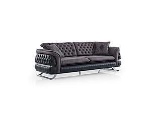 Bravo Convertible Sofa - Black by Furnia Furniture