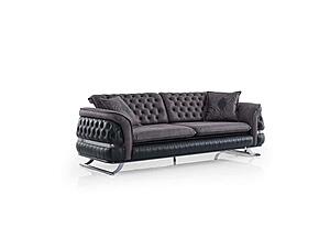 Bravo 2-pieces Sofa & Loveseat Set - Black by Furnia Furniture