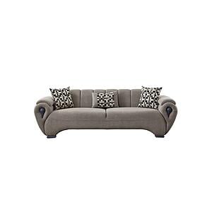 Damla 2-Pieces Sofa & Loveseat Set - Cream by Furnia Furniture