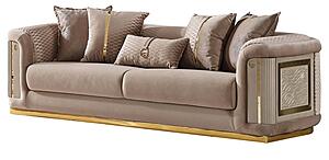 Elegance Stationary Sofa - Beige by Furnia Furniture