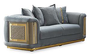 Elegance Stationary Loveseat - Light Grey by Furnia Furniture