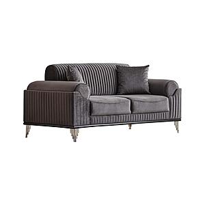 Everest Convertible Loveseat - Grey by Furnia Furniture