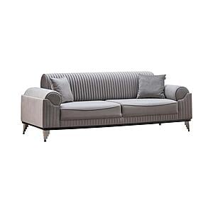 Everest Convertible Sofa - Light Grey by Furnia Furniture