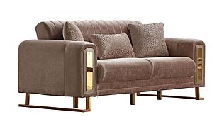 Lotus Convertible Loveseat - Cream by Furnia Furniture