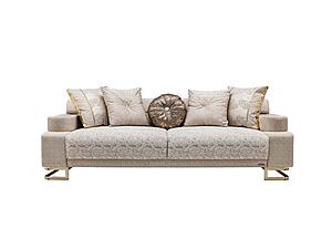 Monza Convertible Loveseat - Cream by Furnia Furniture