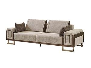 Nirvana Stationary 4 Seat Sofa Beige by Furnia Furniture