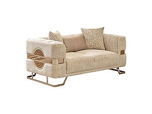 Nova Stationary Loveseat - Cream by Furnia Furniture