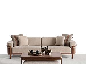 Odin 2-Pieces Sofa & Chair Set - Cream by Furnia Furniture