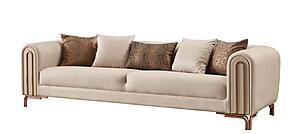 Paris Stationary 4 Seat Sofa - Cream by Furnia Furniture