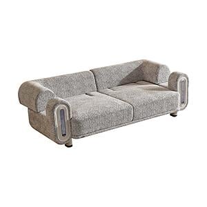 Parma Convertible Loveseat - Light Grey by Furnia Furniture