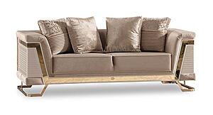 Rixos Stationary Loveseat - Beige by Furnia Furniture