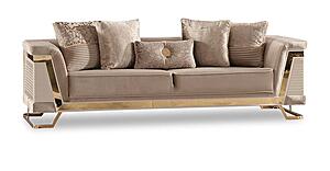 Rixos 2-Pieces Sofa & Loveseat Set - Beige by Furnia Furniture