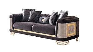 Romans Stationary Sofa - Black by Furnia Furniture