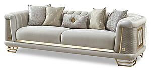 Romans 2-Pieces Sofa & Loveseat Set - Cream by Furnia Furniture