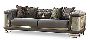 Romans Stationary Sofa - Grey by Furnia Furniture