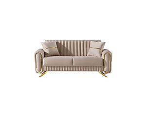 Royal Convertible Loveseat - Beige by Furnia Furniture