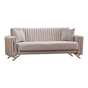 Senfoni Convertible Sofa - Beige by Furnia Furniture